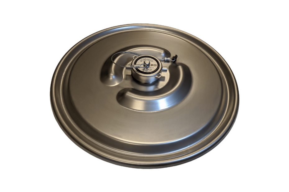 Mitchell Container Stainless Steel Cover w/3 inch Male NPT Nipple